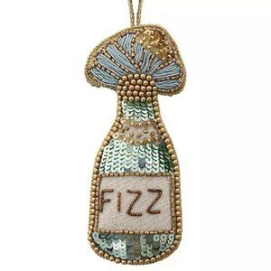 St. Nicholas Square® Plush Beaded Fizz Bottle Christmas Ornament